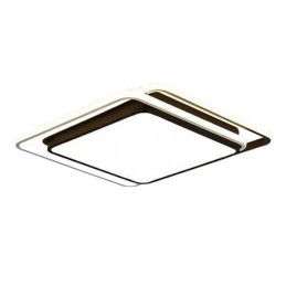 Moderne einfache Unterputz-Deckenleuchte mit geometrischem Rahmen und quadratischem Lampenschirm