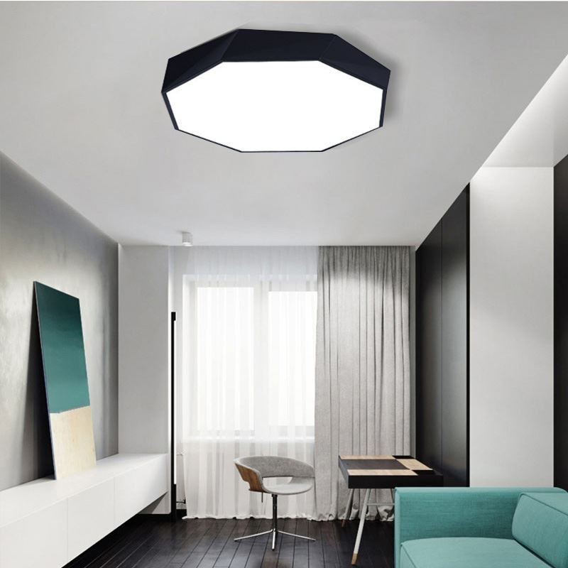 Moderne Unterputz-Deckenleuchte mit speziellem Achteck-Design, ultradünne Lampe