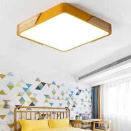 Einfache Unterputz-Deckenleuchte mit Holzrahmen, superdünnes Design, Lampe, Deckenleuchte