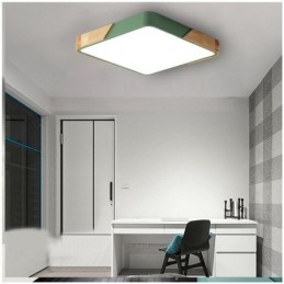 Einfache Unterputz-Deckenleuchte mit Holzrahmen, superdünnes Design, Lampe, Deckenleuchte