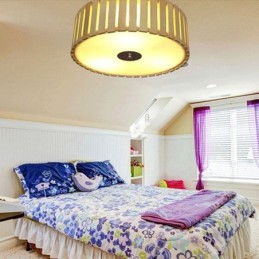 Große Bambus Flush Mount Chinesische Kreative Deckenleuchte Kinderbeleuchtung