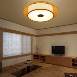 Chinesische spezielle Bambus-Unterputz-Deckenleuchte, kreative japanische runde Deckenleuchte