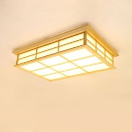 Japanische kubische Deckenleuchte Massivholz Deckenbeleuchtung