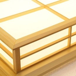 Japanische kubische Deckenleuchte Massivholz Deckenbeleuchtung