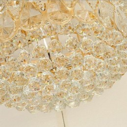 Luxuriöse Deckenleuchte aus Kristallglas, runde Leuchte