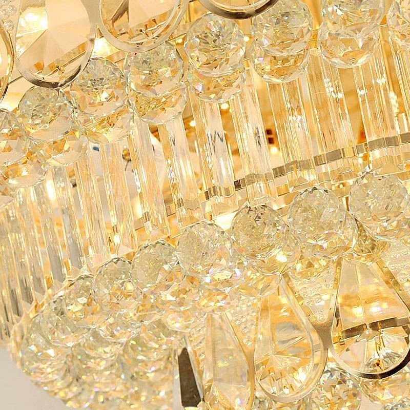 Luxuriöse Deckenleuchte aus Kristallglas, runde Leuchte