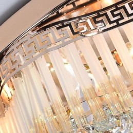 Moderne Deckenleuchte aus Kristallglas, runde Luxusbeleuchtung