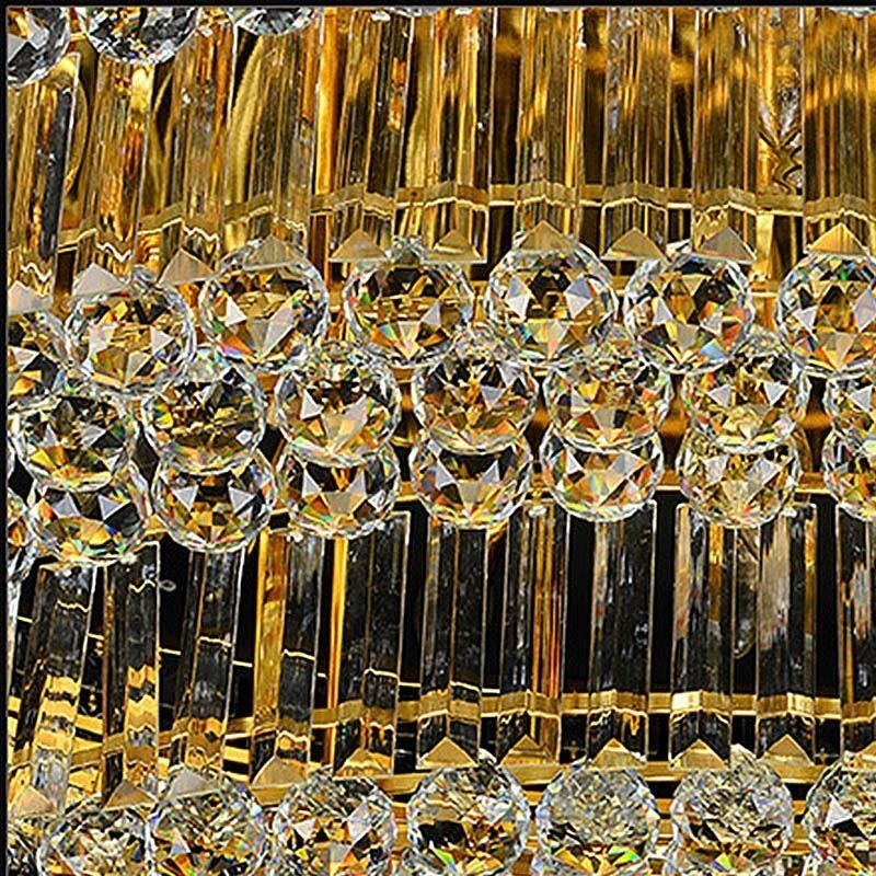 Unterputz-Deckenleuchte aus Kristall, europäisches ovales Licht