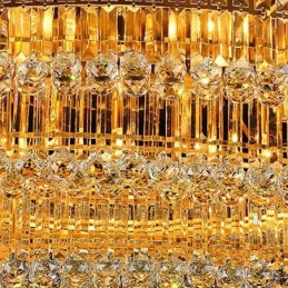 Unterputz-Deckenleuchte aus Kristall, europäisches ovales Licht