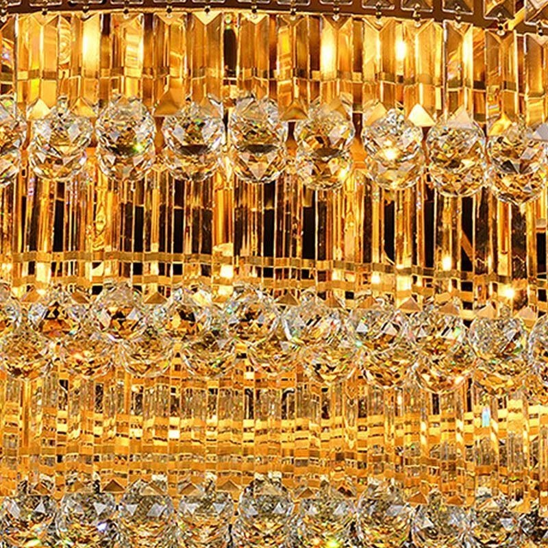 Unterputz-Deckenleuchte aus Kristall, europäisches ovales Licht