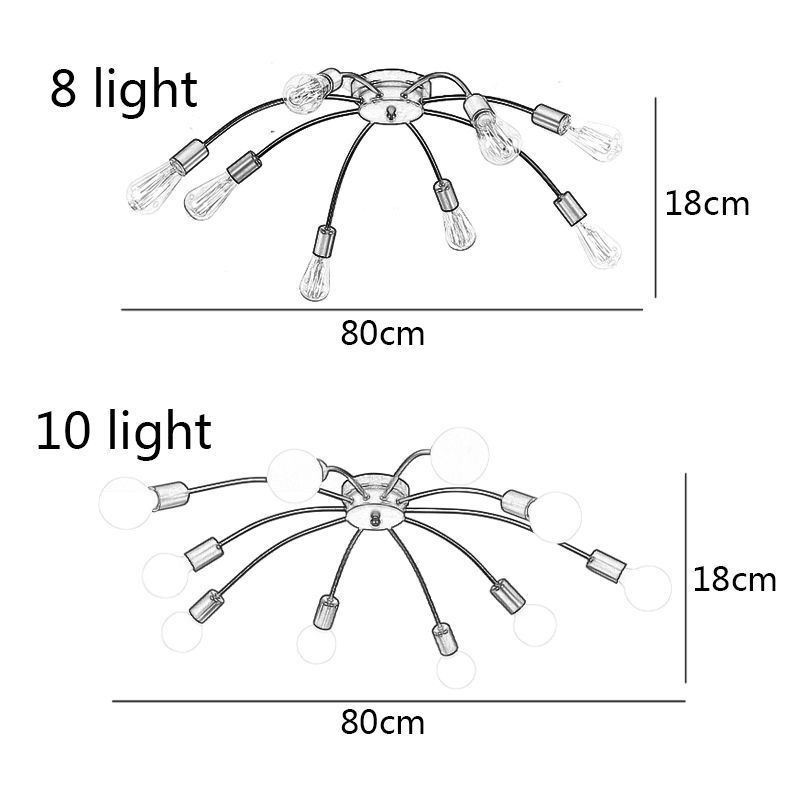 Deckenspinnenlampe Antik Klassisch Unterputz Esszimmerlampe 8 10 Arme