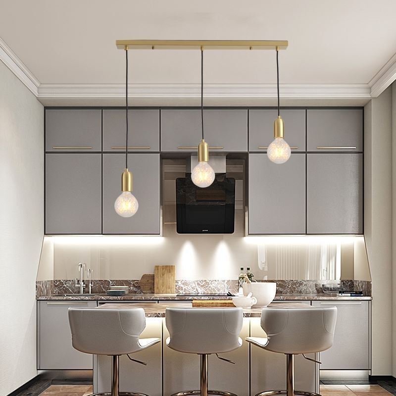 Nordic Brass 3 Pendelleuchte Cluster Light Island Kreative minimalistische Leuchte