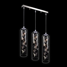 Glas Pendelleuchte Kreative Nordische Zylinderlampe Schmetterlingsleuchte