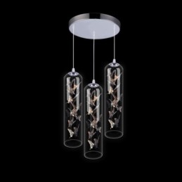 Glas Pendelleuchte Kreative Nordische Zylinderlampe Schmetterlingsleuchte