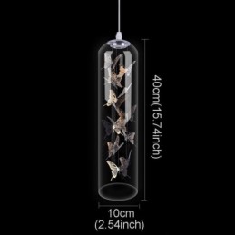 Glas Pendelleuchte Kreative Nordische Zylinderlampe Schmetterlingsleuchte