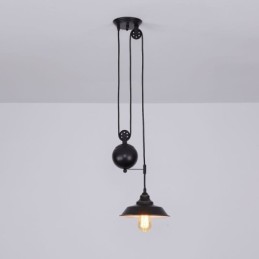 Industrielle Bauernhaus Pulley Pendelleuchte Versenkbares Design Einstellbare Höhe