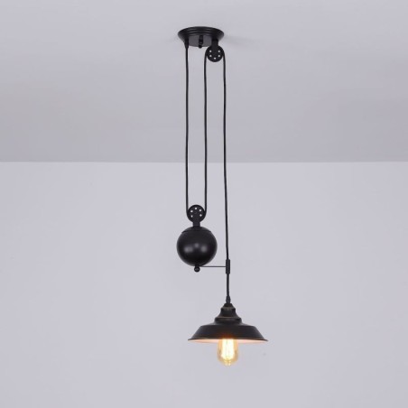 Industrielle Bauernhaus Pulley Pendelleuchte Versenkbares Design Einstellbare Höhe Industrielle Bauernhaus Pulley Pendelleuchte Versenkbares Design Einstellbare Höhe