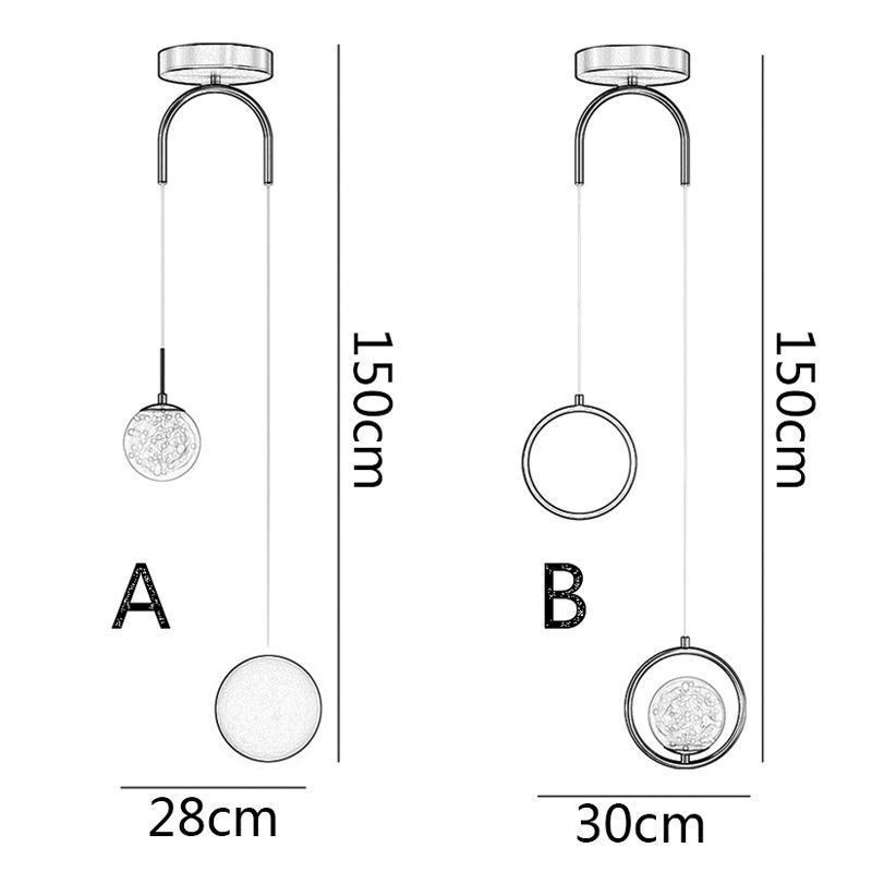 Runde Ring Pendelleuchte Moderne Kugel Hängelampe