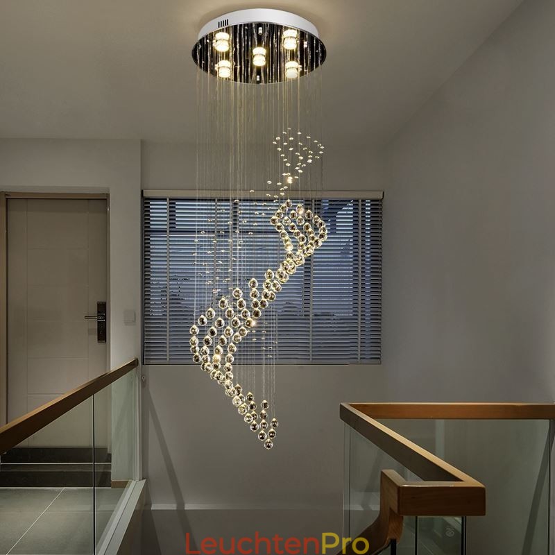 Eleganter Kristall-Kronleuchter Regentropfen Deckenleuchten Foyer