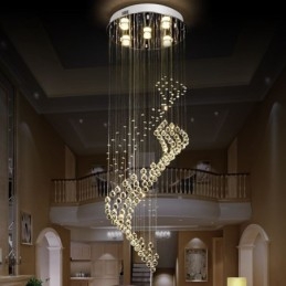 Eleganter Kristall-Kronleuchter Regentropfen Deckenleuchten Foyer