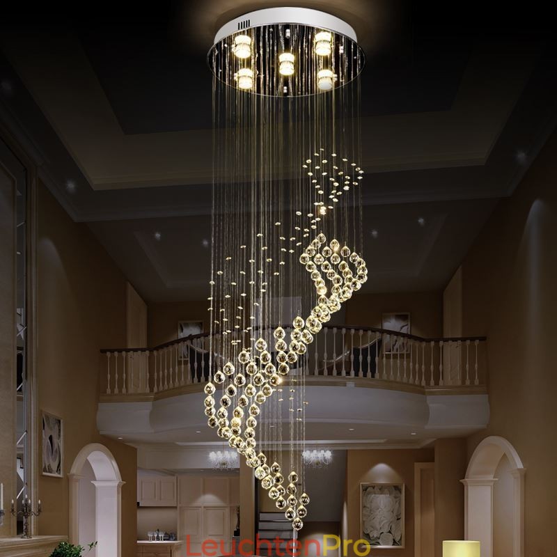 Eleganter Kristall-Kronleuchter Regentropfen Deckenleuchten Foyer