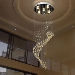 Eleganter Kristall-Kronleuchter Regentropfen Deckenleuchten Foyer