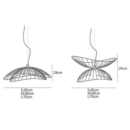 Moderner Hut-Kronleuchter, minimalistisches Dekor, Pendelleuchte, 1 Licht