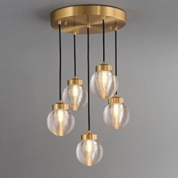 Amerikanische Cluster Pendelleuchte Luxuriöse Glaskugel Deckenleuchte