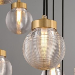 Amerikanische Cluster Pendelleuchte Luxuriöse Glaskugel Deckenleuchte