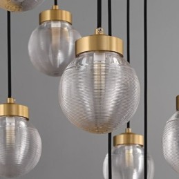 Amerikanische Cluster Pendelleuchte Luxuriöse Glaskugel Deckenleuchte