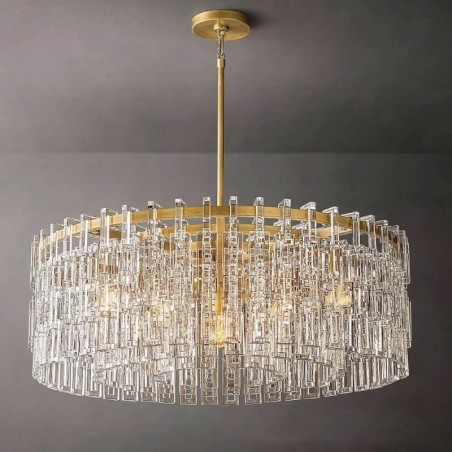 Amerikanische Deckenleuchte, luxuriöse Kristall-Pendelleuchte, 60 cm Amerikanische Deckenleuchte, luxuriöse Kristall-Pendelleuchte, 60 cm