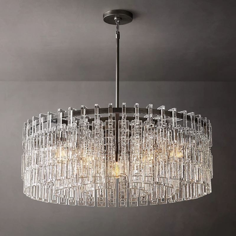 Amerikanische Deckenleuchte, luxuriöse Kristall-Pendelleuchte, 60 cm