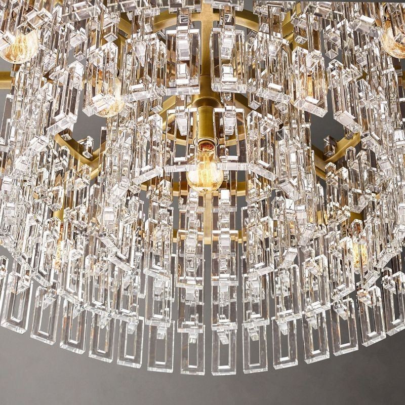 Amerikanische Deckenleuchte, luxuriöse Kristall-Pendelleuchte, 60 cm