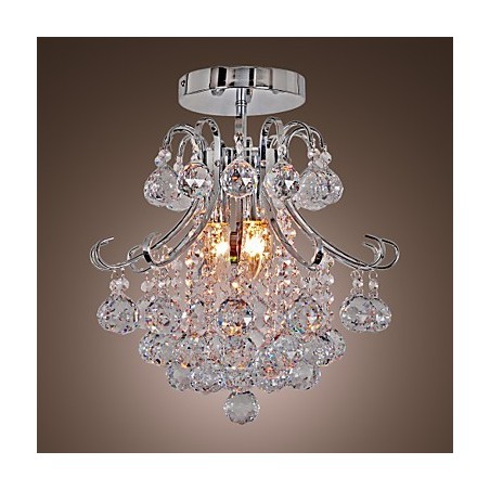Moderne zeitgenössische Kristall Mini Stil Galvanisierte Metall Kronleuchter Unterputz Moderne zeitgenössische Kristall Mini Stil Galvanisierte Metall Kronleuchter Unterputz