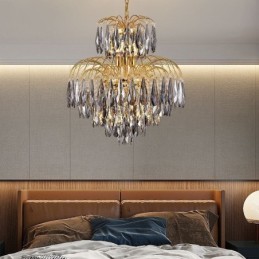 Kristall Pendelleuchte Moderne Duplex Dekorative Deckenleuchte