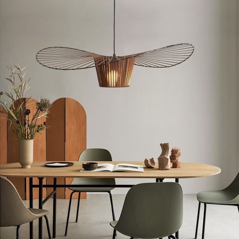 Pendelleuchte, moderne, einfache Einzel-Deckenleuchte aus Eisen, Hutform