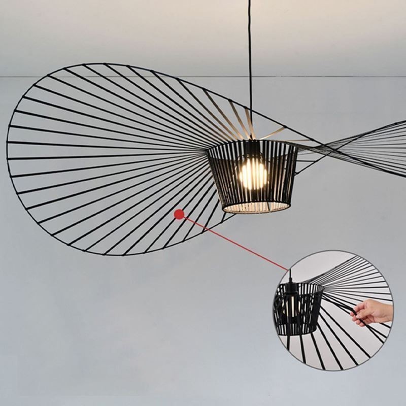 Pendelleuchte, moderne, einfache Einzel-Deckenleuchte aus Eisen, Hutform