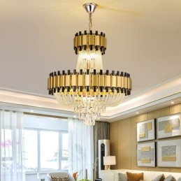 Kristall Pendelleuchte Gold Luxus Dekorative Deckenleuchte