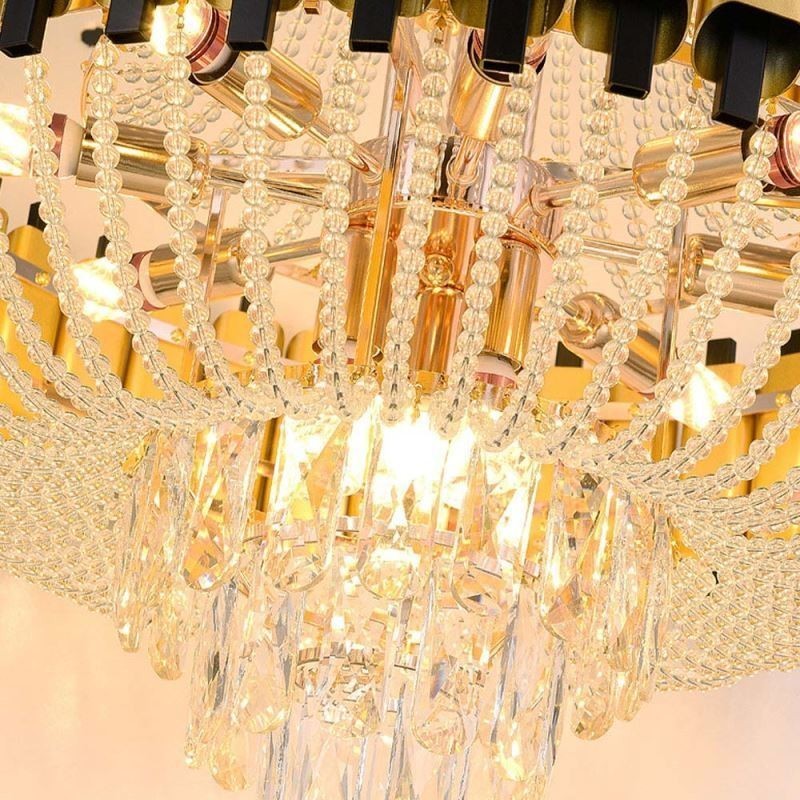 Kristall Pendelleuchte Gold Luxus Dekorative Deckenleuchte