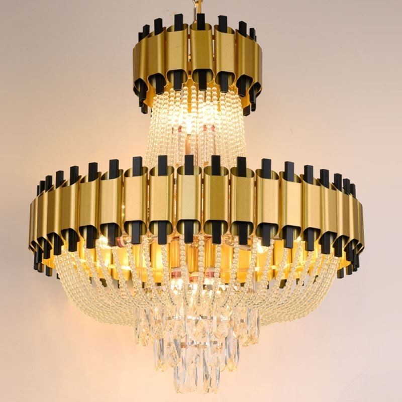 Kristall Pendelleuchte Gold Luxus Dekorative Deckenleuchte