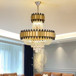 Kristall Pendelleuchte Gold Luxus Dekorative Deckenleuchte