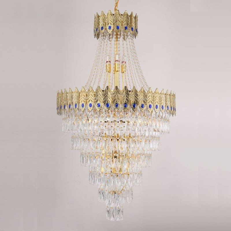 Kristall Pendelleuchte Anspruchsvolle Luxus Dekorative Hängeleuchte 80cm