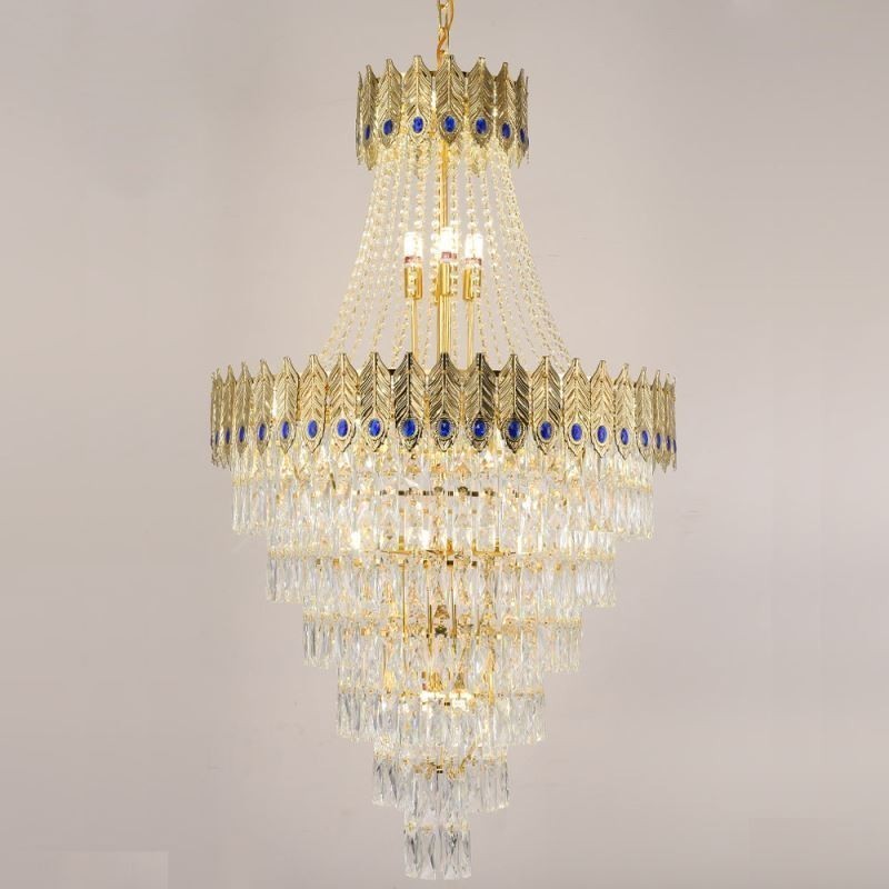 Kristall Pendelleuchte Anspruchsvolle Luxus Dekorative Hängeleuchte 80cm
