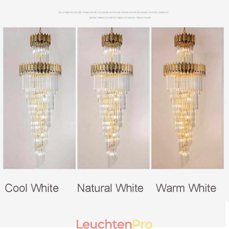 Gold Kristall Pendelleuchte Galvanisiert Gold Phoenix Schwanz Lampenschirm Deckenleuchte