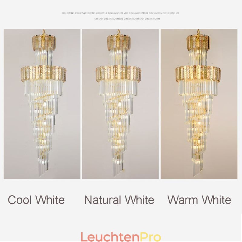 Gold Kristall Pendelleuchte Luxuriöse Dekorative Deckenleuchte 60*H180cm