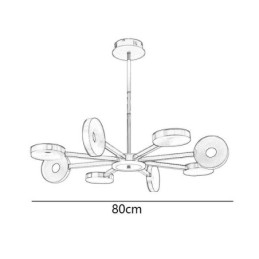 Pendelleuchte Minimalistische neunköpfige Kreis-Deckenleuchte