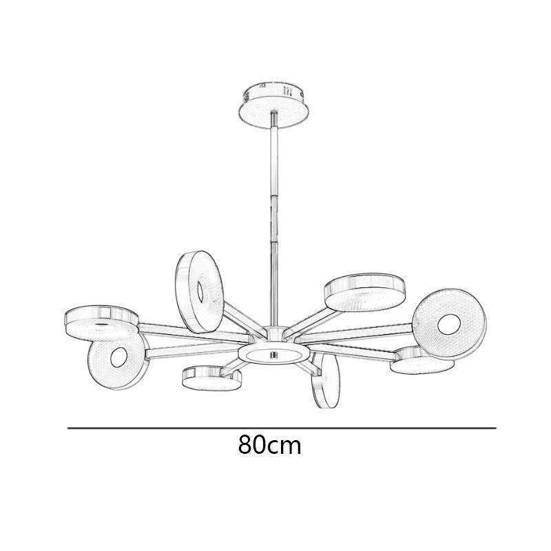 Pendelleuchte Minimalistische neunköpfige Kreis-Deckenleuchte