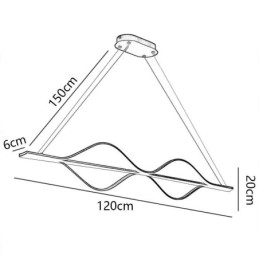 Pendelleuchte Minimalist Light Wave Deckenleuchte