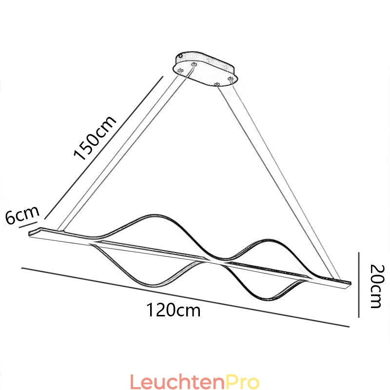 Pendelleuchte Minimalist Light Wave Deckenleuchte