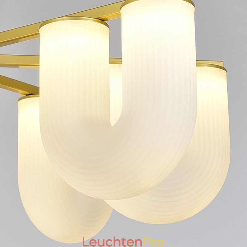 U-förmiger Kronleuchter, Pendelleuchte im französischen Creme-Stil